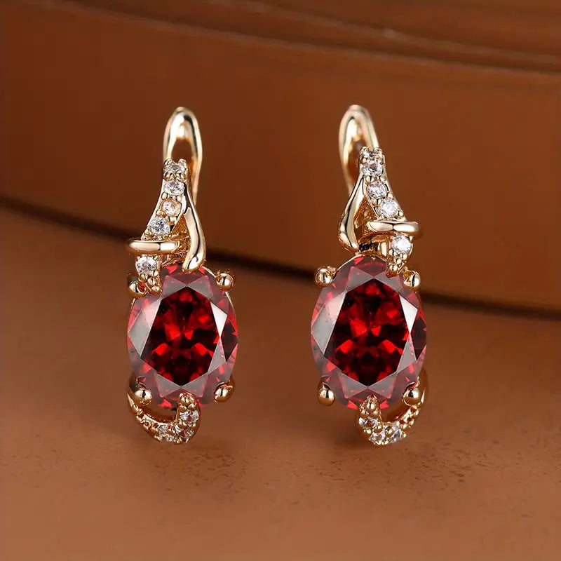 Crimson Twilight hangende oorbellen