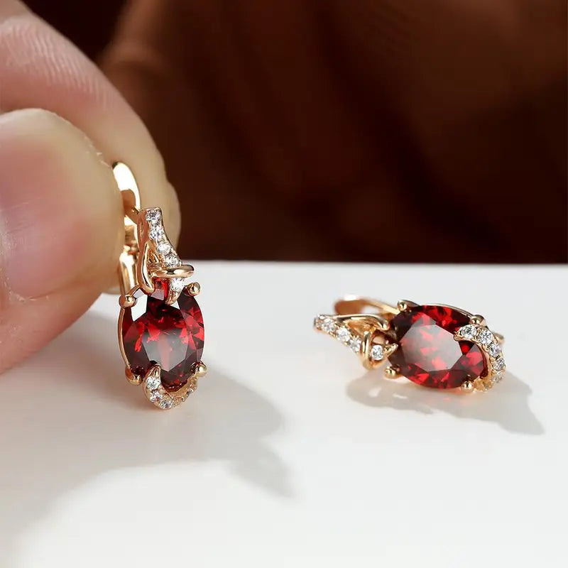 Crimson Twilight hangende oorbellen