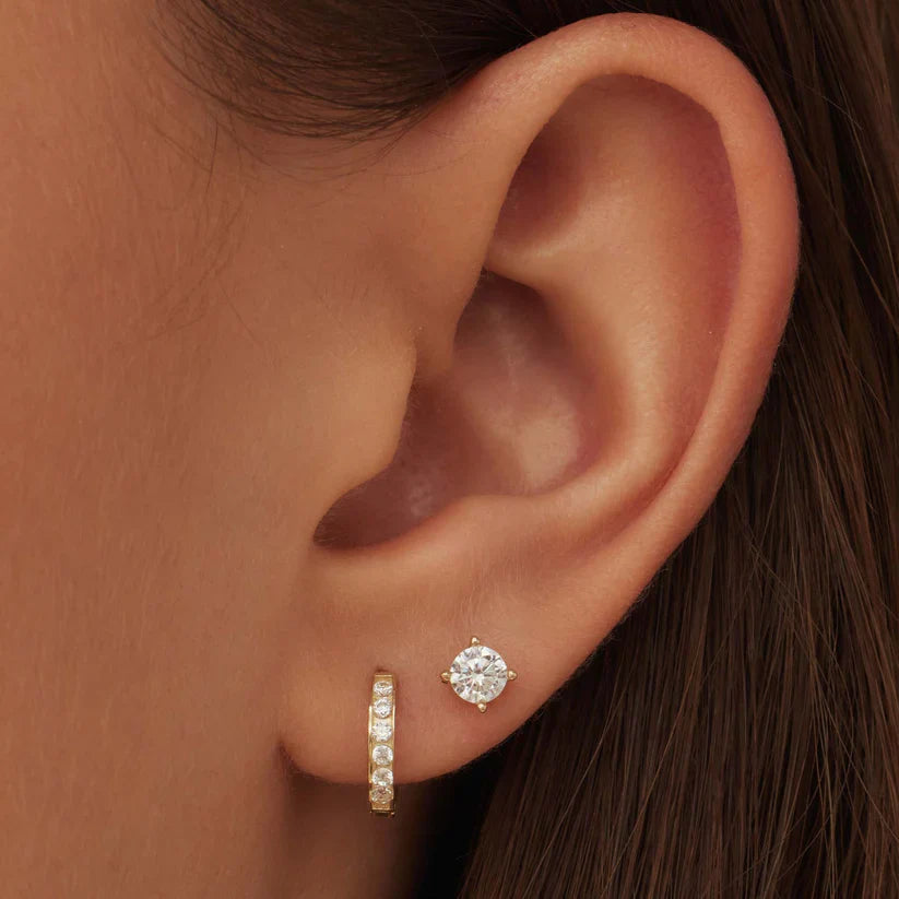 Brillane oorbellen set met steentjes