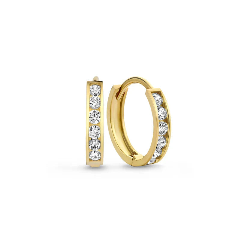 Brillane oorbellen set met steentjes