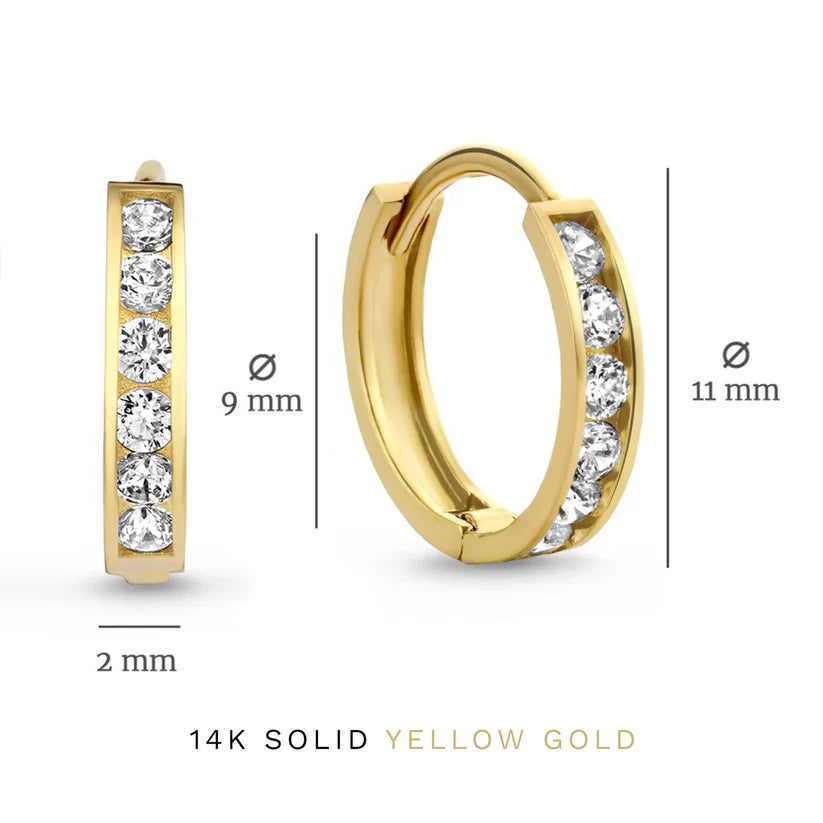 Brillane oorbellen set met steentjes