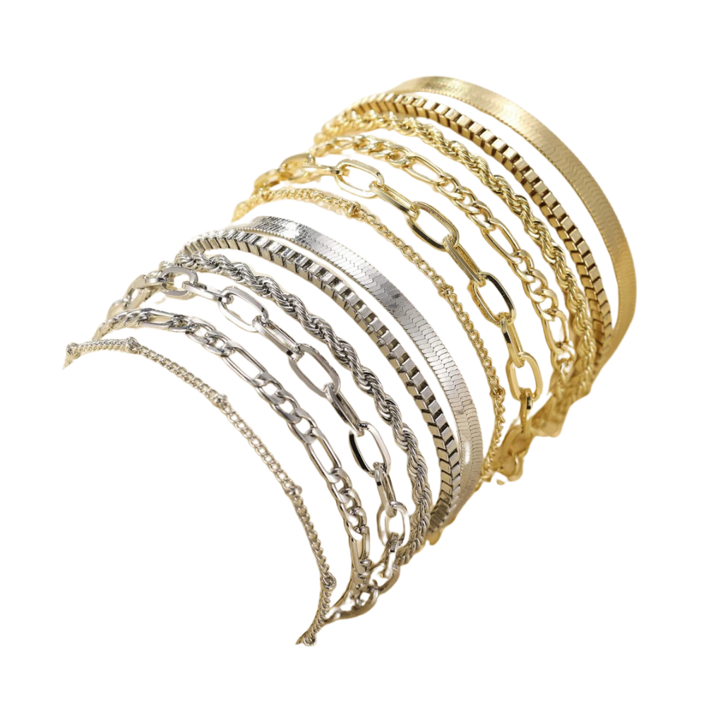 Sylvia's gouden armband-set