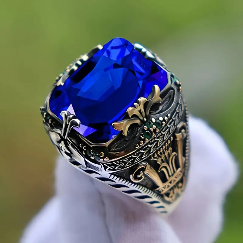 Klara Saphira ring van gemengd goud