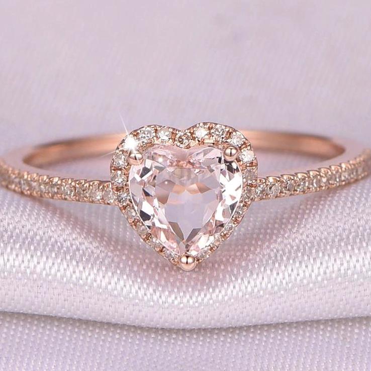 Kristallen hartring met zirkonia's