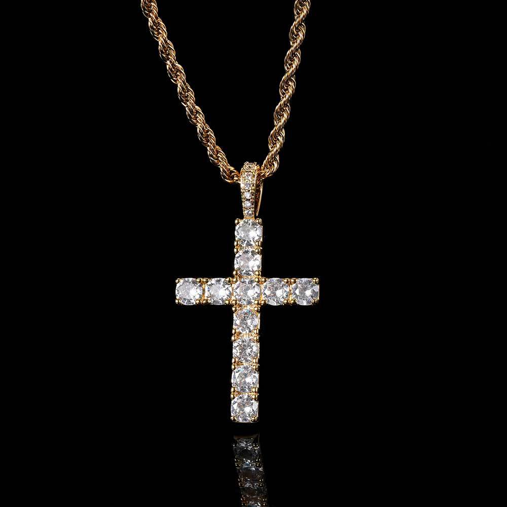 Kruisvormige ketting | Goud