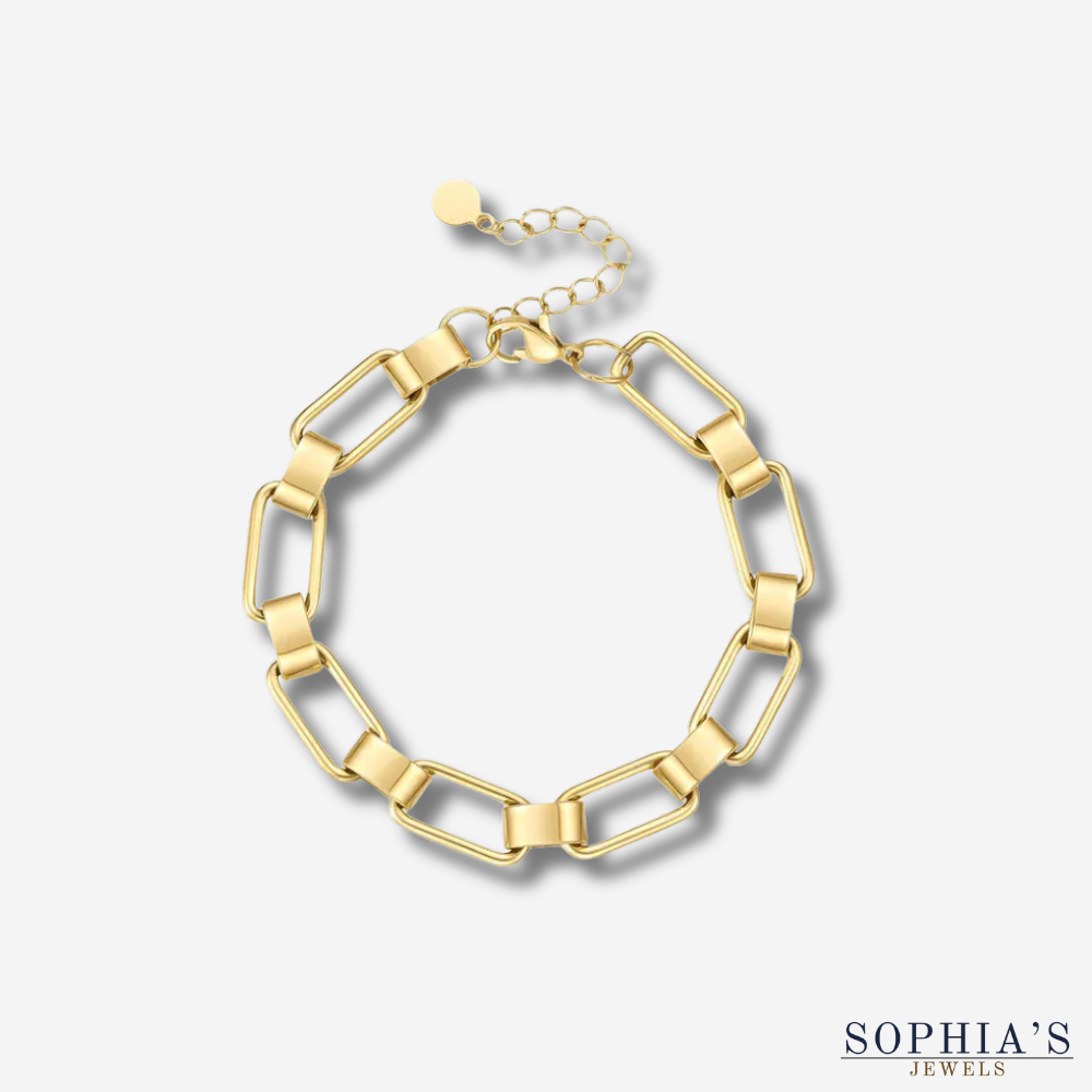 Luxe rechthoekige schakelarmband