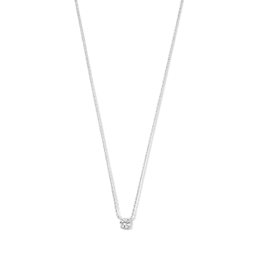 Moissanite stenen halsketting in goud