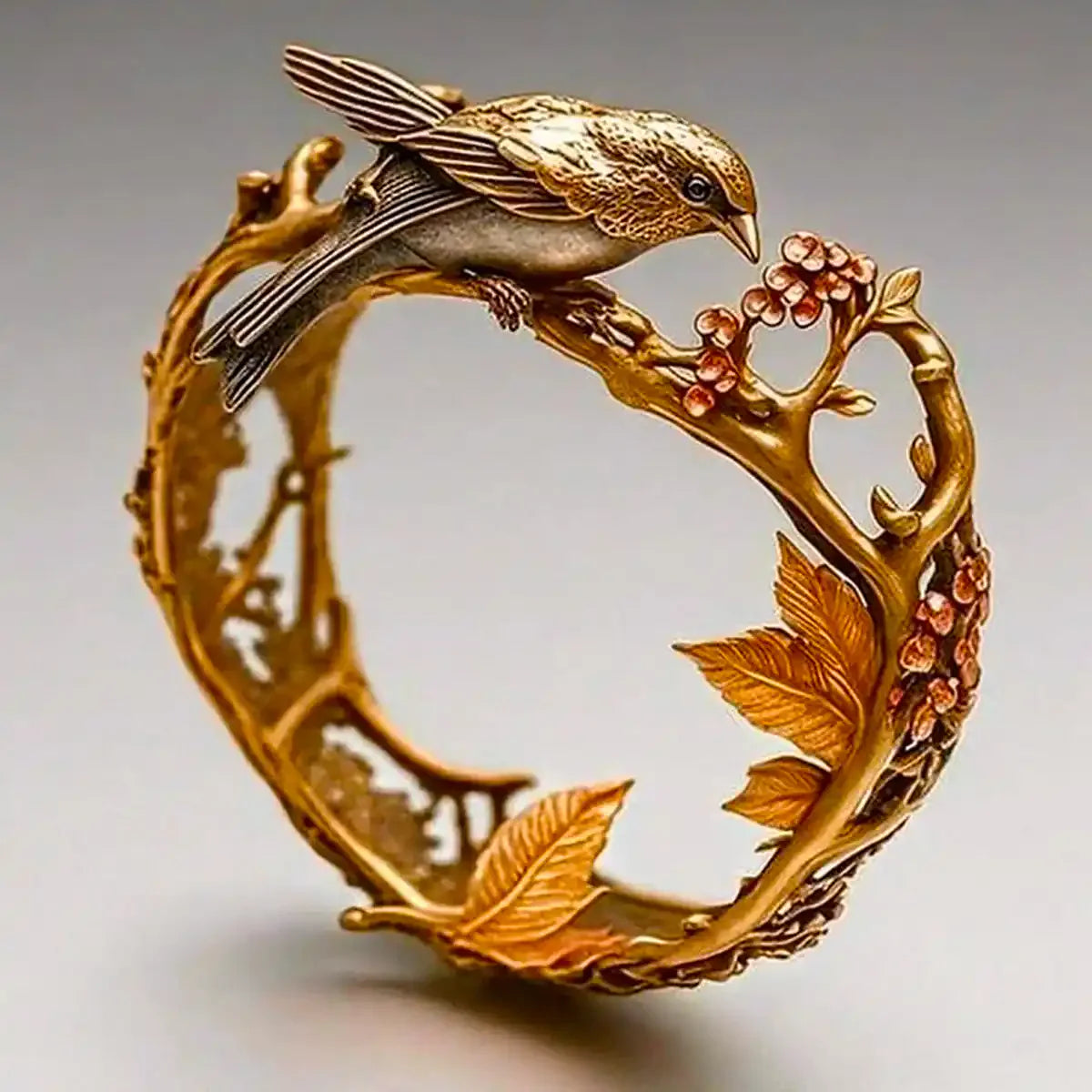 Ring met zonovergoten kolibrie | Goud