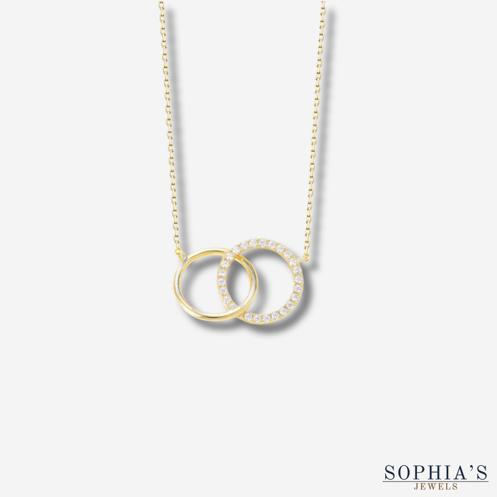 Ronde cirkel zirkonia ketting