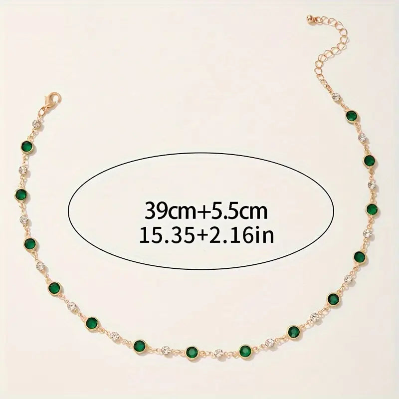 Smaragdgroene hanger ketting