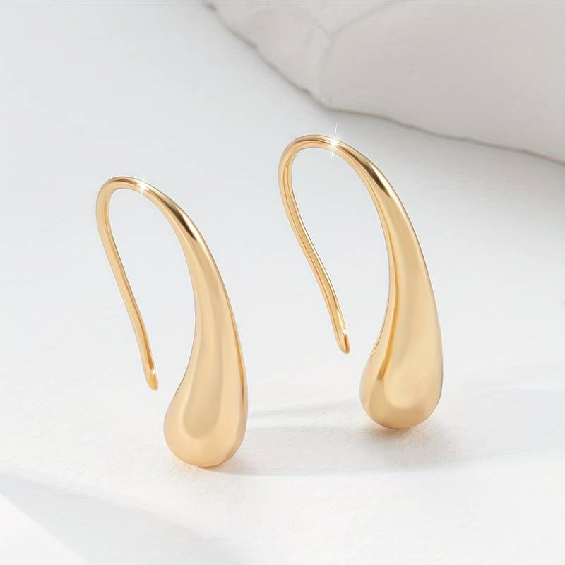 Vintage gouden hangende oorbellen