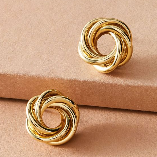 Vintage gouden spiraaloorbellen
