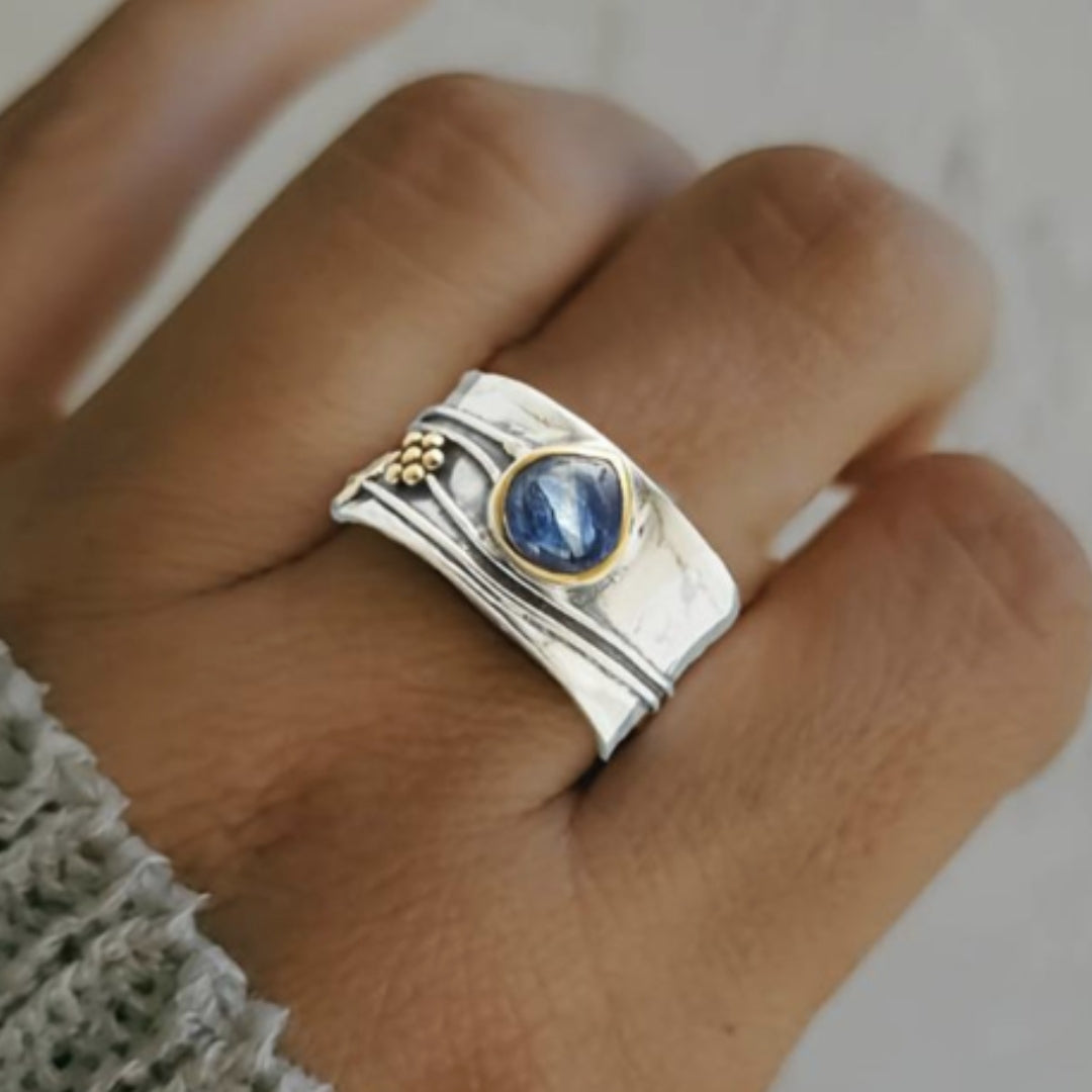 Boheemse edelsteen meditatie ring