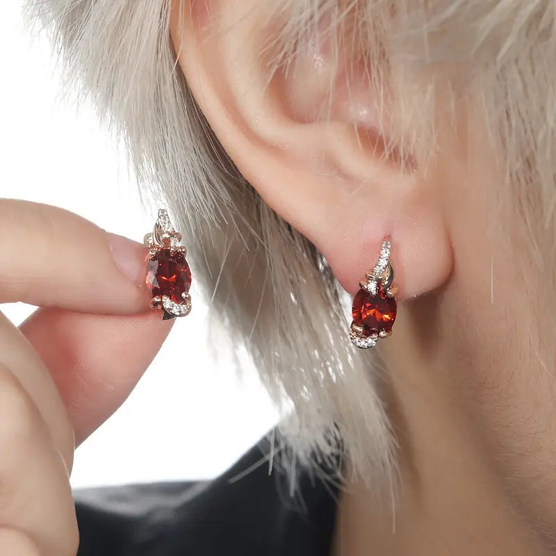 Crimson Twilight hangende oorbellen