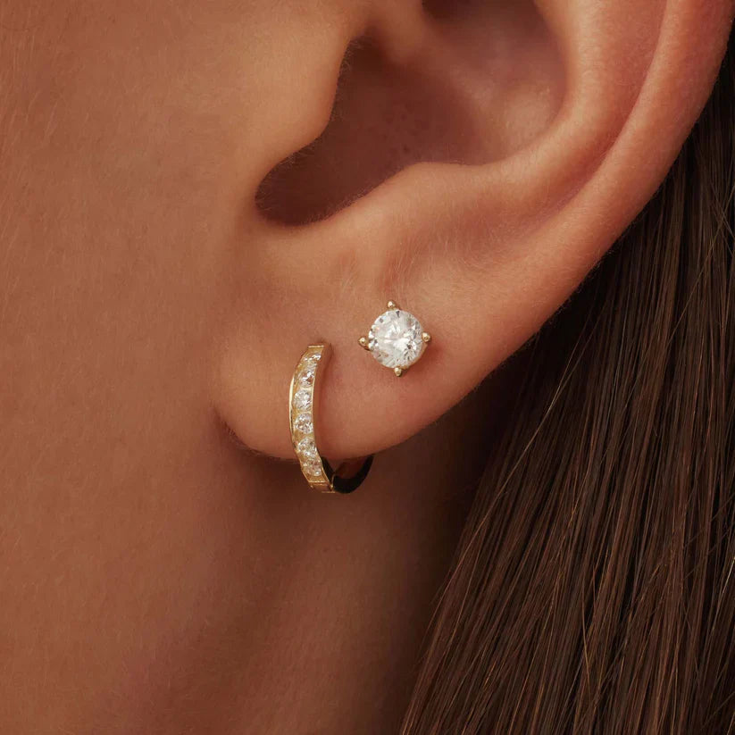 Brillane oorbellen set met steentjes