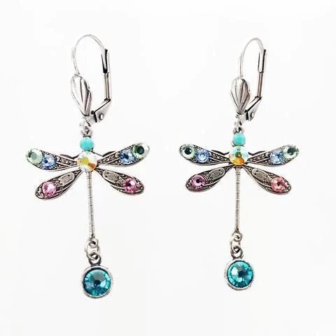 Elegante oorbellen met gesneden libelle