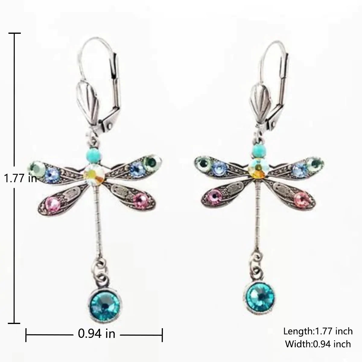 Elegante oorbellen met gesneden libelle