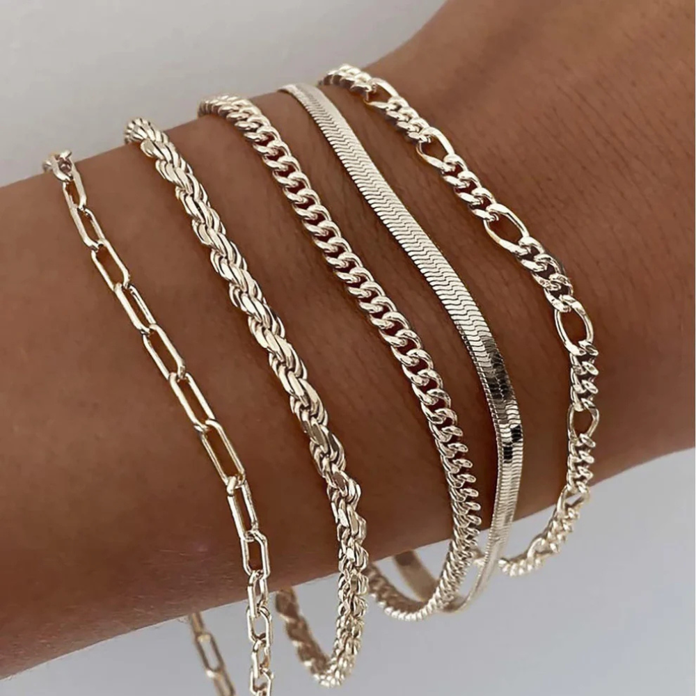 Sylvia's gouden armband-set