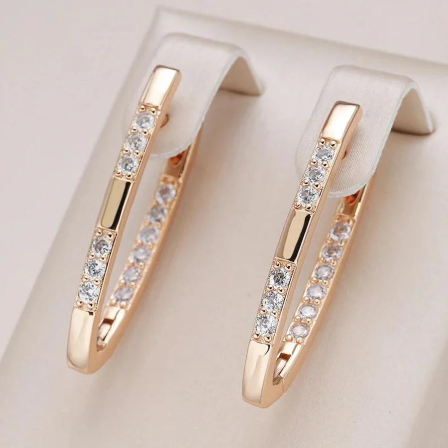 Exquisite oorbellen met zirkonia | Witgoud