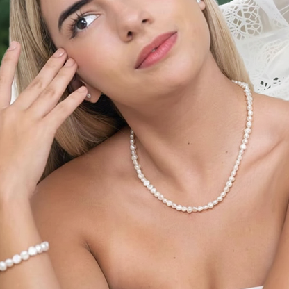 Exquisite parelketting | Witgoud