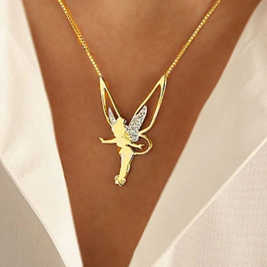 Geluksfee ketting | Goud