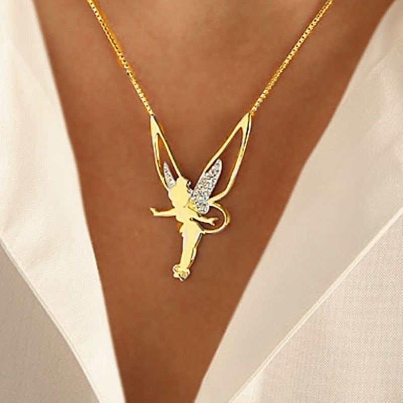 Geluksfeeënketting van sterling zilver en goud.