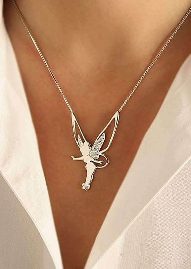 Geluksfeeënketting van sterling zilver en goud.