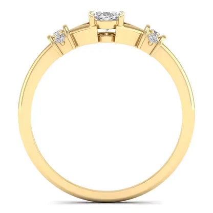 Gouden ring met ovale slijping