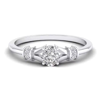 Gouden ring met ovale slijping