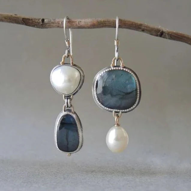 Hemelse Vintage Oorbellen | Witgoud