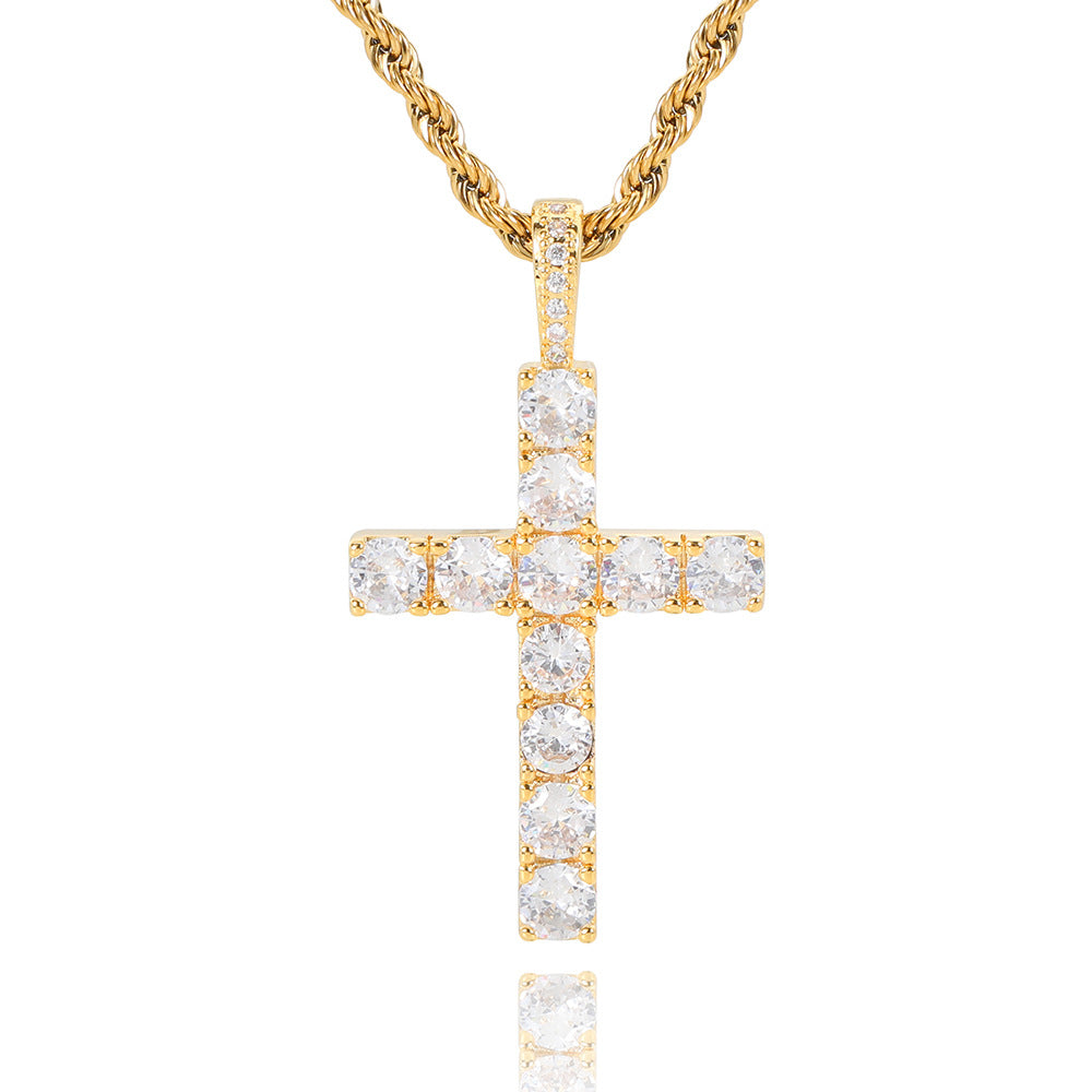 Kruisvormige ketting | Goud