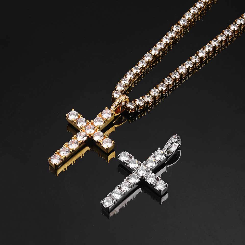 Kruisvormige ketting | Goud
