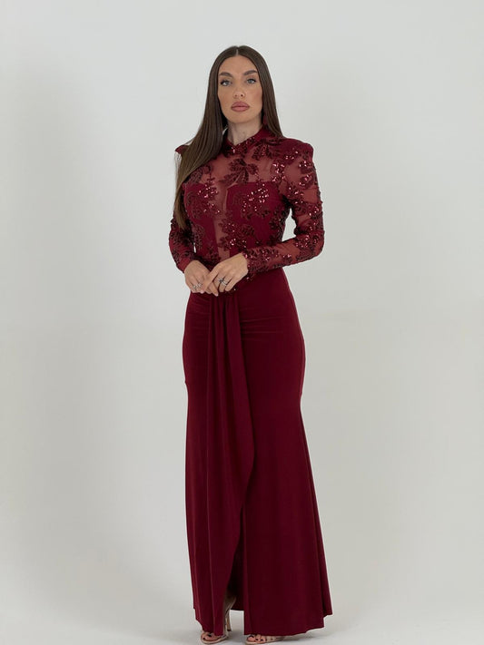 Maxi Jurk met Detailtop