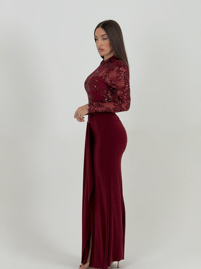 Maxi Jurk met Detailtop