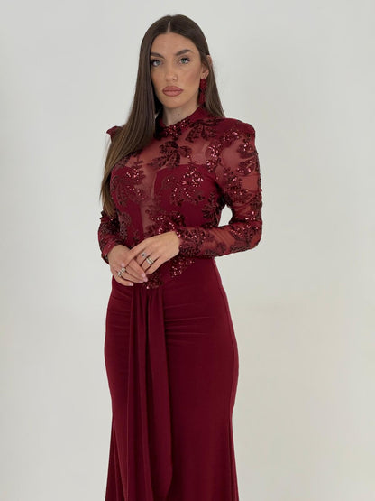 Maxi Jurk met Detailtop