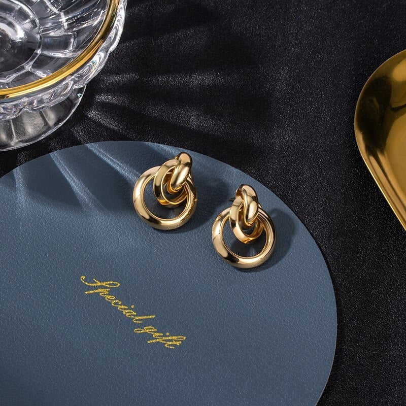 Luxe gouden oorbellen