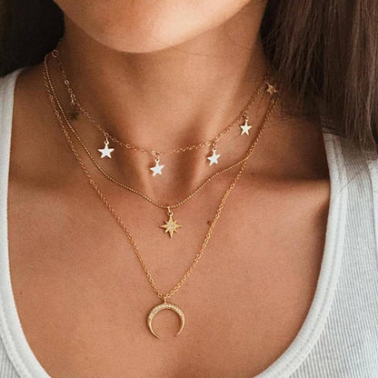 Maanketting in goud