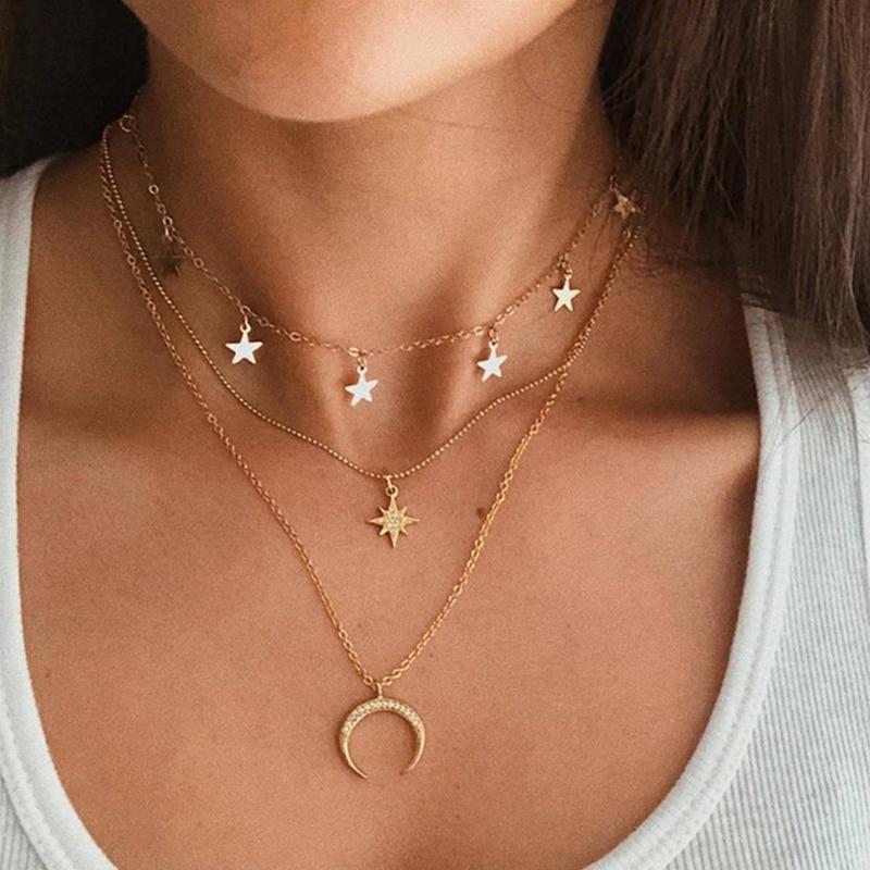 Maanketting in goud