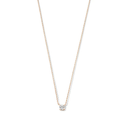 Moissanite stenen halsketting in goud