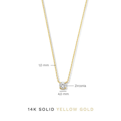Moissanite stenen halsketting in goud