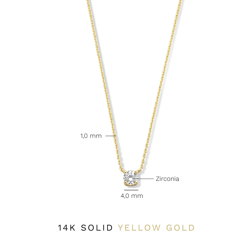 Moissanite stenen halsketting in goud