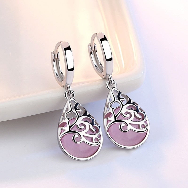 Oorbellen met Levensboom van 925 sterling zilver