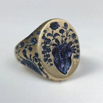 Ring met koninklijk bloemmotief | Goud