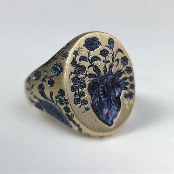 Ring met koninklijk bloemmotief | Goud