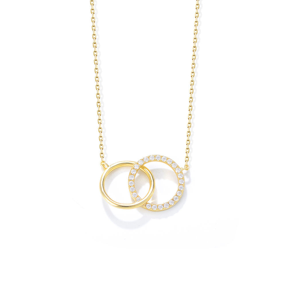 Ronde cirkel zirkonia ketting