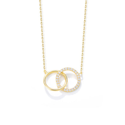 Ronde cirkel zirkonia ketting