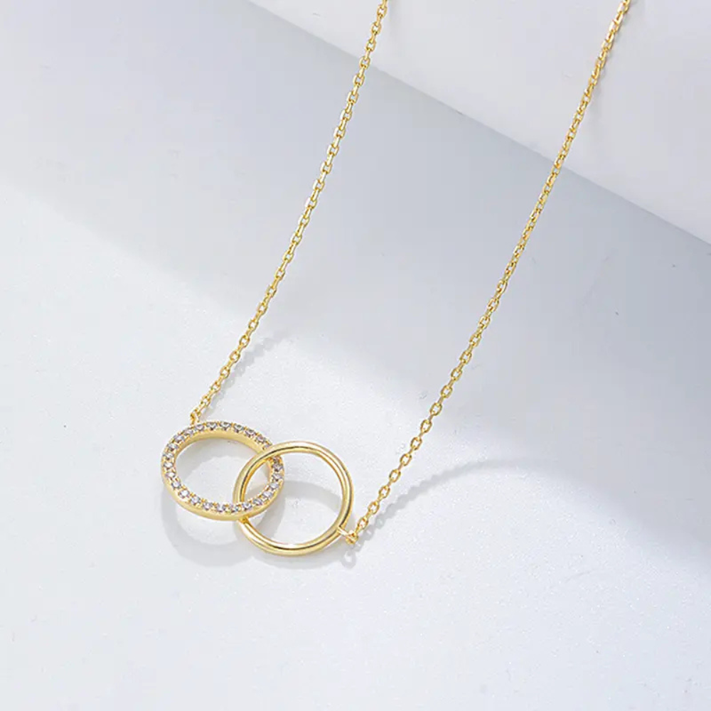 Ronde cirkel zirkonia ketting