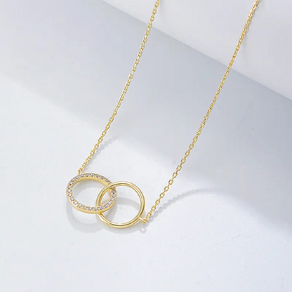 Ronde cirkel zirkonia ketting