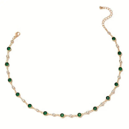 Smaragdgroene hanger ketting