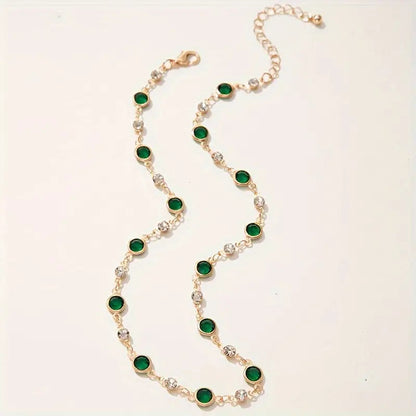 Smaragdgroene hanger ketting
